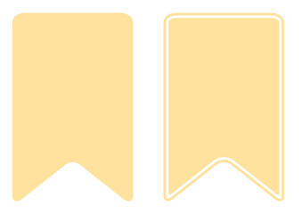 黄色のリボン型見出しフレームセット