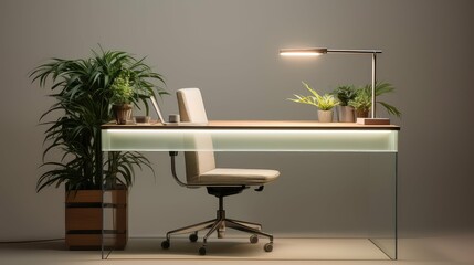 sleek cubicle desk