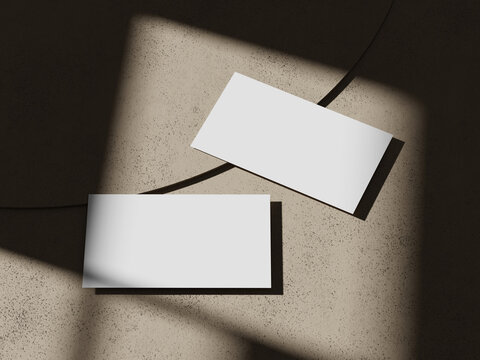 Contemporary Mockup Featuring Blank Business Cards for Branding