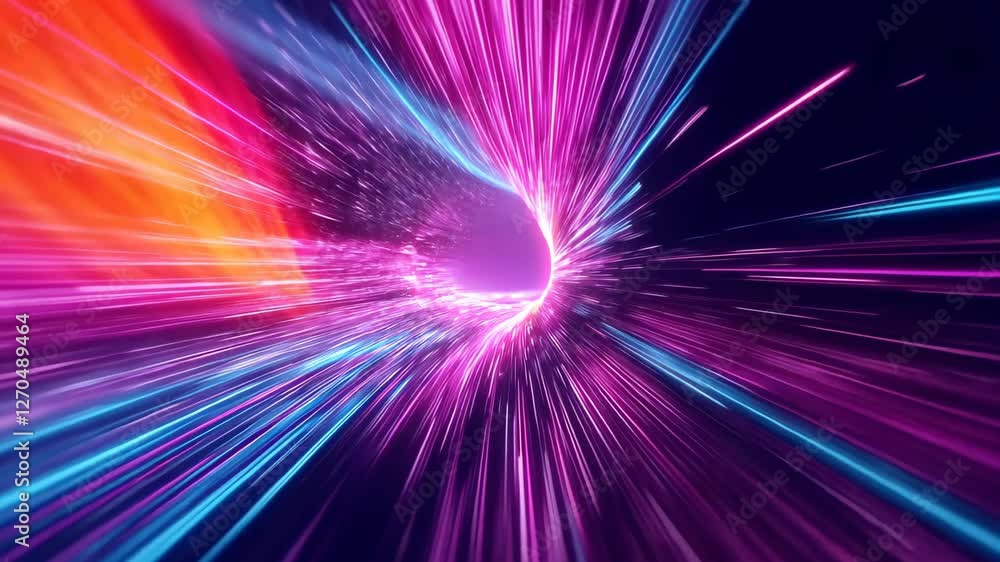 Poster dynamic exploration of artificial intelligence brain with futuristic digital aesthetic in vivid neon