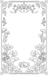 Art Nouveau Floral border and Frame design
