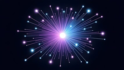 Naklejka premium Light and shadow leaps in data torrent