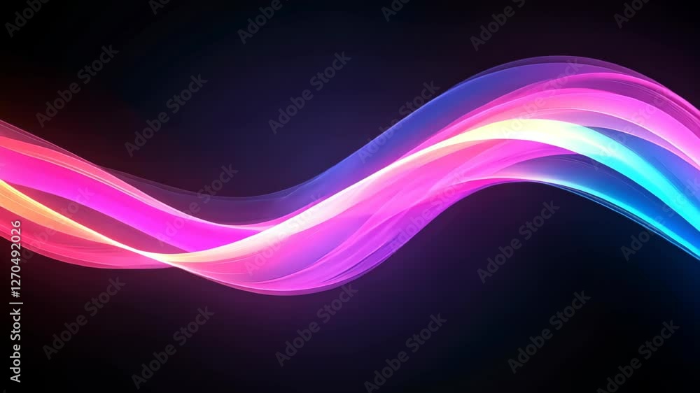 Poster colorful glowing abstract futuristic background with vibrant neon lights and dynamic wave patterns i