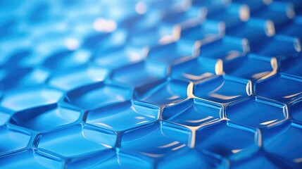 Obraz premium elegant blue honeycomb pattern
