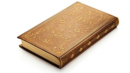 gold antique book isolated