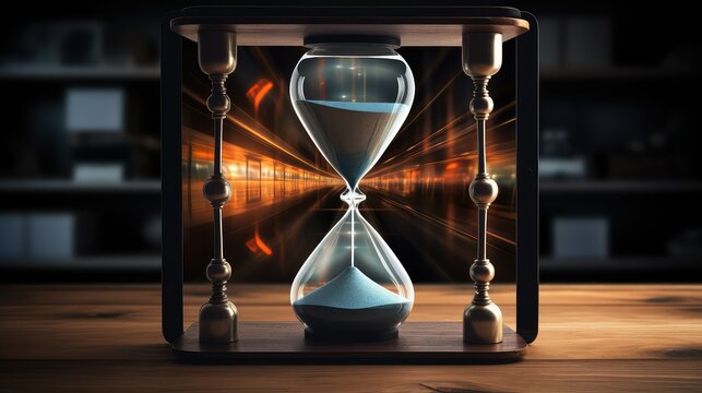 modern hour glass graphic