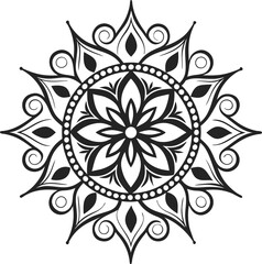 Ornamental design mandala vector, Mandala Art, Mandala Design, Mandala Minimalist and Flat Logo Vector