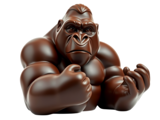 Chocolate King Kong - A title that connects the powerful, imposing figure to the iconic movie monster, creating a bold and instantly recognizable association
