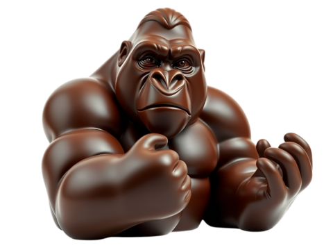 Chocolate King Kong - A title that connects the powerful, imposing figure to the iconic movie monster, creating a bold and instantly recognizable association