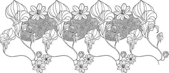 Fototapeta premium tulle lace flower design illustration