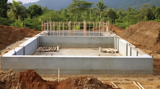 level foundation of a house