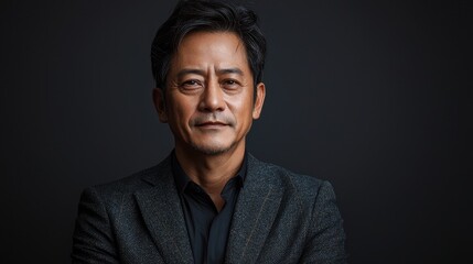Fototapeta premium Confident Asian Man Portrait - Professional Headshot