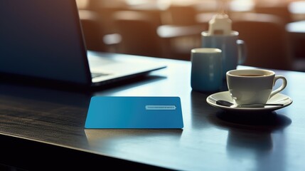 office blue business card