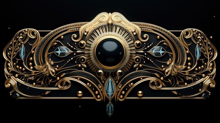 Fototapeta premium deco jewelry black background