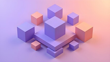 Obraz premium Creative space for geometric squares