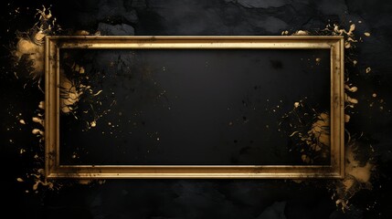 chic elegant black and gold border