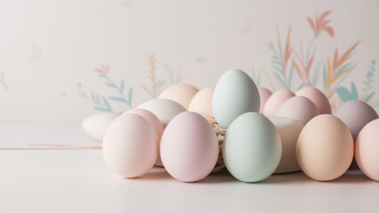 Fototapeta premium Pastel color Easter Eggs