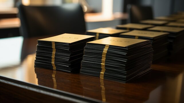 premium black and gold business card