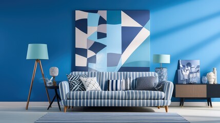 design blue wall