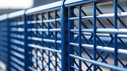 metal blue grid