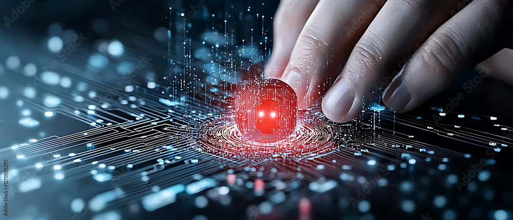 Aufkleber digital transformation event innovating technology solutions in cybersecurity virtual space graphic 