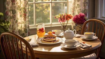 floral breakfast table