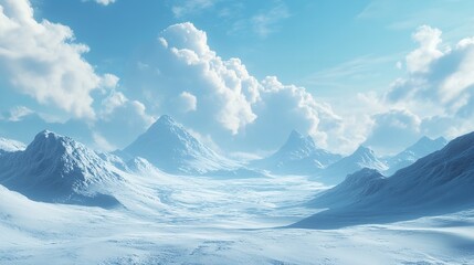 Obraz premium Serene Landscape with Calm Lake and Snow-Capped Mountains