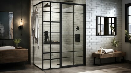 vintage shower door