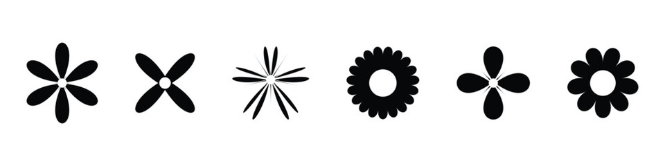 Set of daisy chamomile flower icon, flat style sweet and cute daisy flowers plant collection vector illustration.