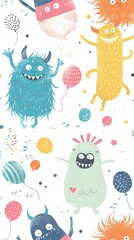 Cute Monsters Party Balloons