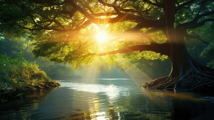 sparkle sunlight on water