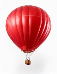 Obraz premium Red air balloon isolated on white background with clapping path full of depth of field 