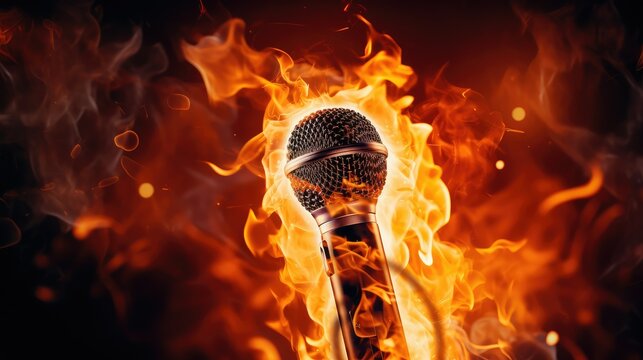 swirling microphone fire