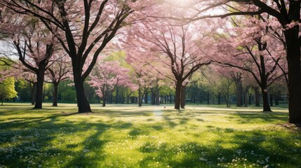 Fototapeta premium cherry field trees