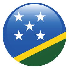 Flag of Solomon Islands. Solomon Islands round flag logo icon computer vector illustration design