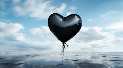 Fototapeta premium sorrow black heart broken