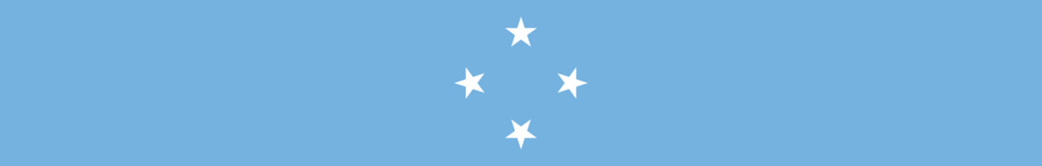 Flag of Micronesia. Micronesia long banner flag digital vector illustration