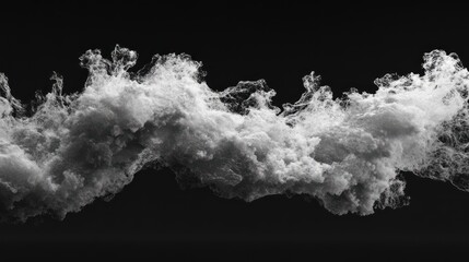 White smoke swirling, dark background, abstract, design element