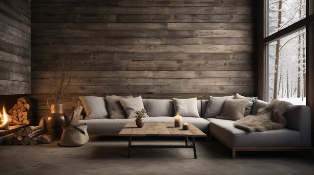 interior grey barn wood