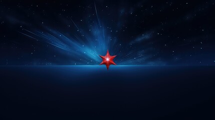 Naklejka premium sky stars blue and red
