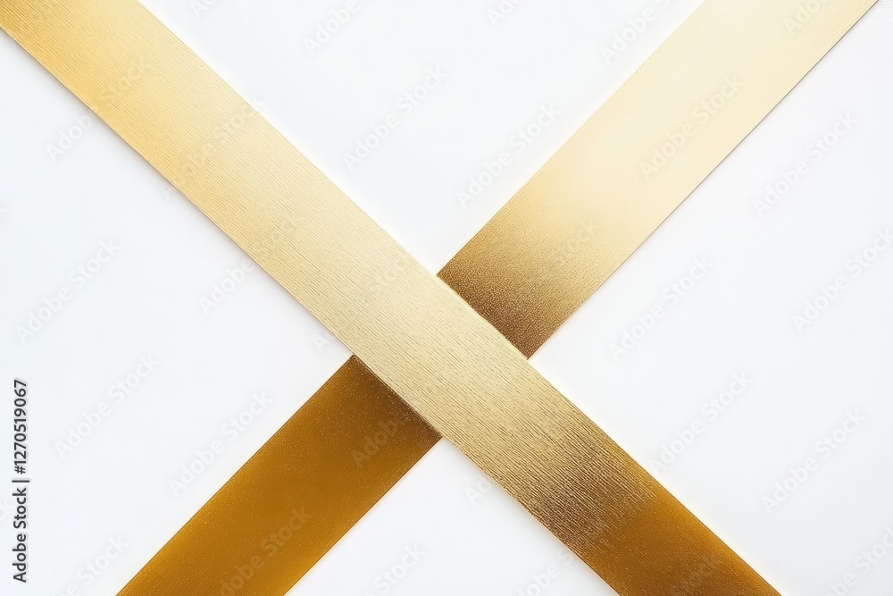 Poster minimalist background with geometric shapes in white and gold, creating geometric patterns and showc