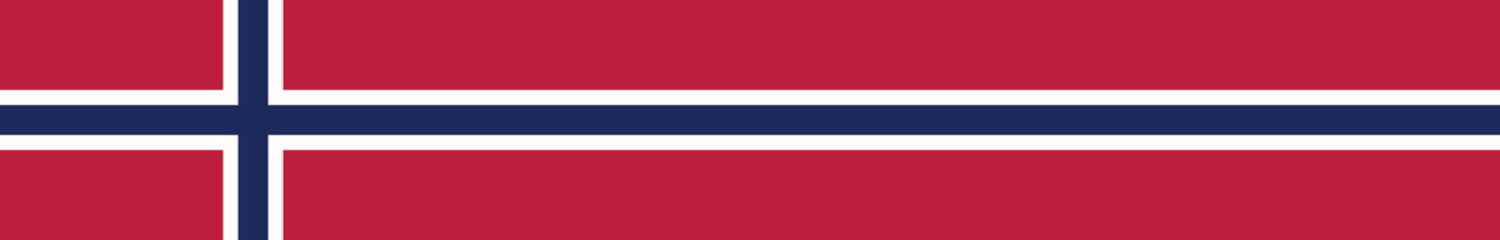 Flag of Norway. Norway long banner flag digital vector illustration