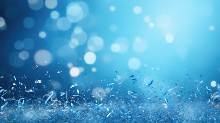 streamers blue celebration background