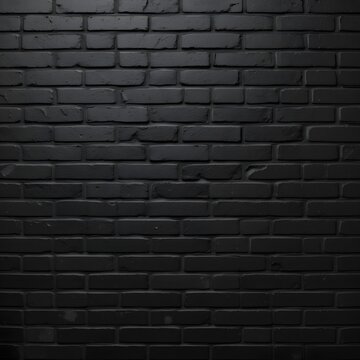 Fototapeta Texture of a black painted brick wall as a background or wallpaper