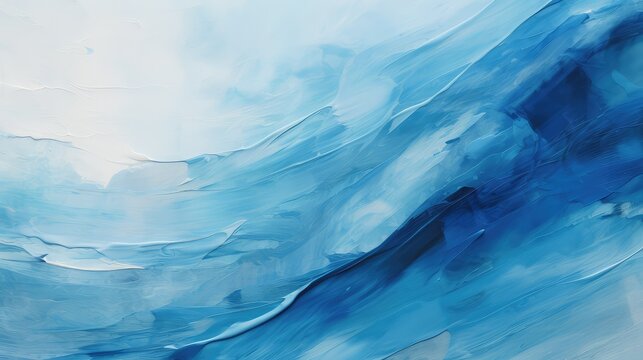 brushstrokes blue canvas