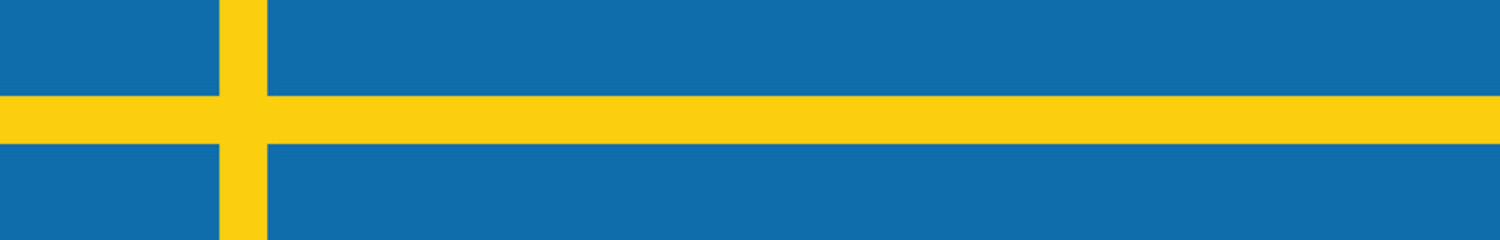 Flag of Sweden. Sweden long banner flag digital vector illustration