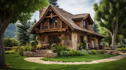 Obraz premium retreat cute house outline