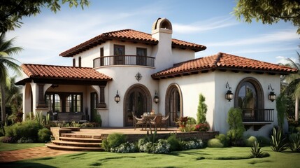 Obraz premium wrought stucco house