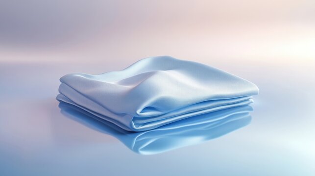 A simple folded flag icon, set against a soft, glowing background with subtle reflections