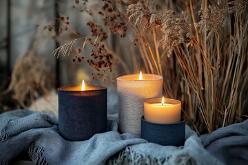 Cozy Autumn Candles with Warm Light